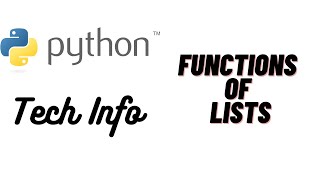 Functions Of A List - Python Programming Developer Ak