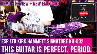 Esp Ltd Kirk Hammett Signature Kh-602 Demo Review Plus New Boss Katana Emg Pack