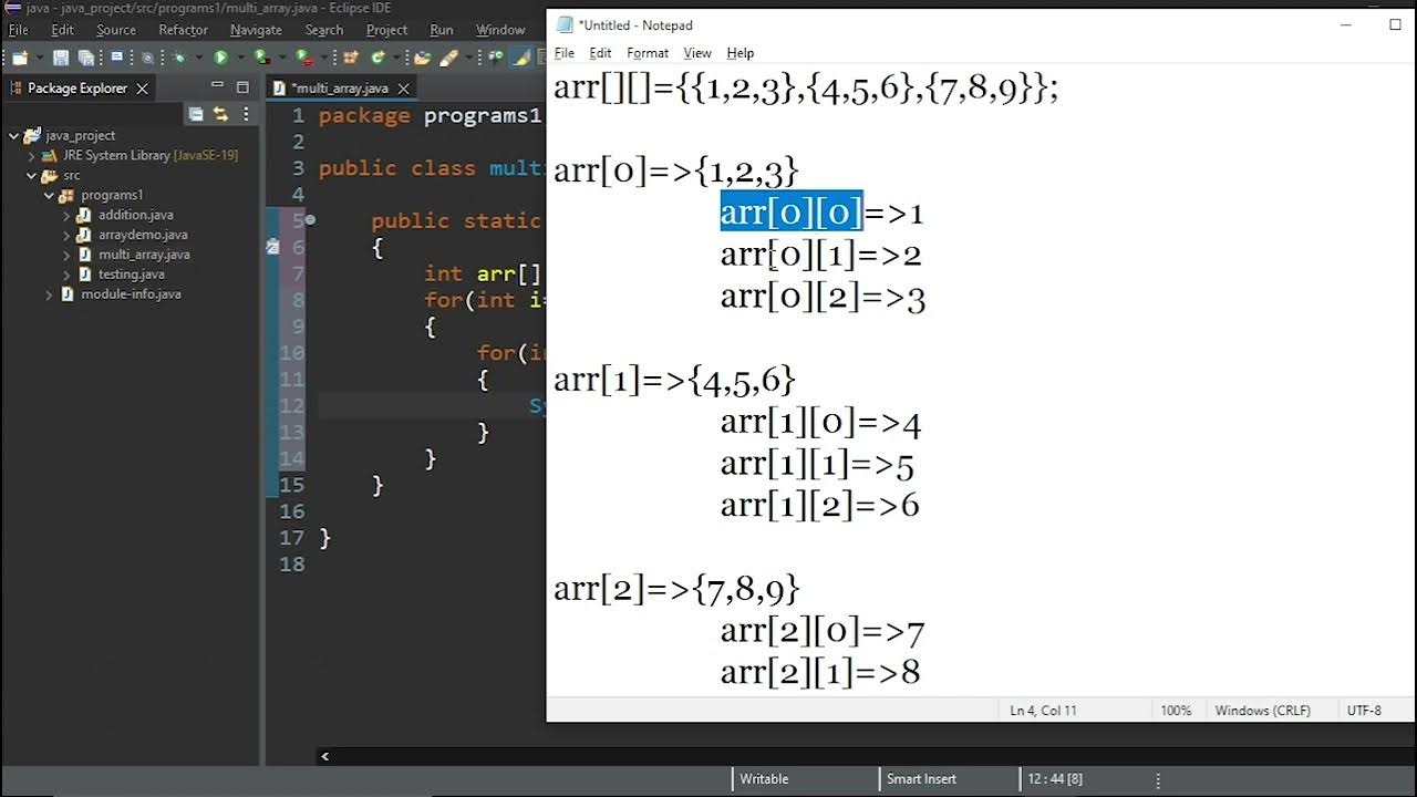 Java Program in Eclipse IDE | Day 4 | Thamizh | #array #java #class # ...