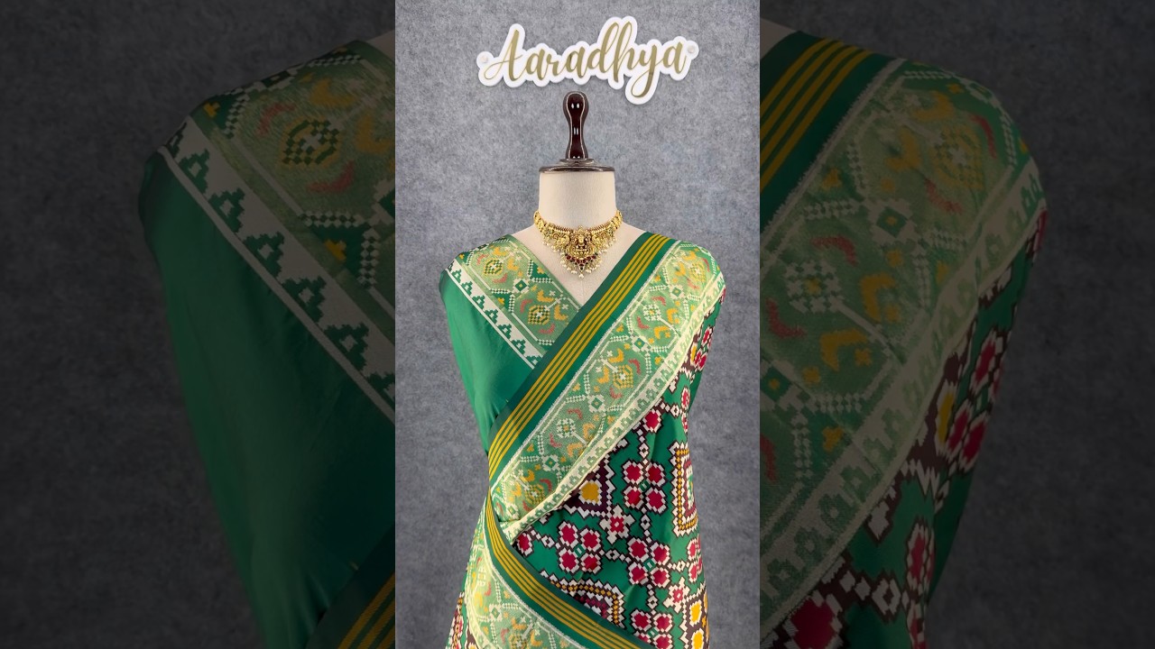 Premium Patola Weaving Phool Jaal Design Saree