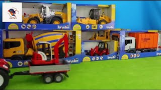 Mixer, Tractor, Fire Truck, Garbage Trucks & Police Cars Toy Vehicles for Kids