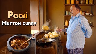 Poori - Mutton curry || Sunday Breakfast || Nonveg Breakfast ||