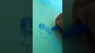 como fazer rosto de personagem de lado#anime