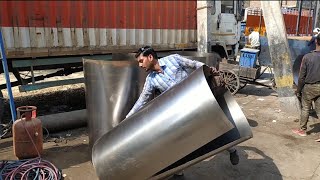 Truck diesel tank making work| how to make fuel tank| fuel tank manufacturing on road