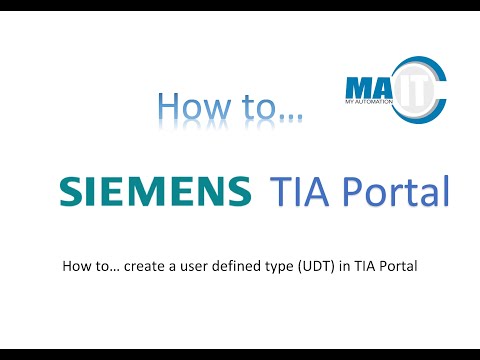 How to... create a user defined type (UDT) in TIA Portal