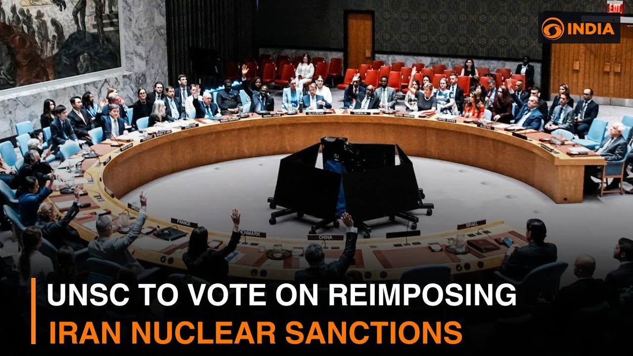 UNSC TO vote on reimposing Iran Nuclear Sanctions | DD India Live | 5 ...