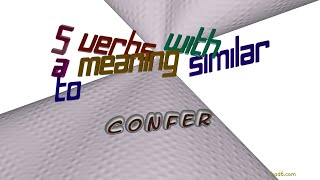 confer - 6 verbs which are synonyms of confer (sentence examples)