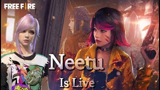 BR RANK PUSH WITH SUBSCRIBERS..TEAM CODE GIVEAWAY NEETU IS LIVE #booyah #verticallive  #ff #freefire