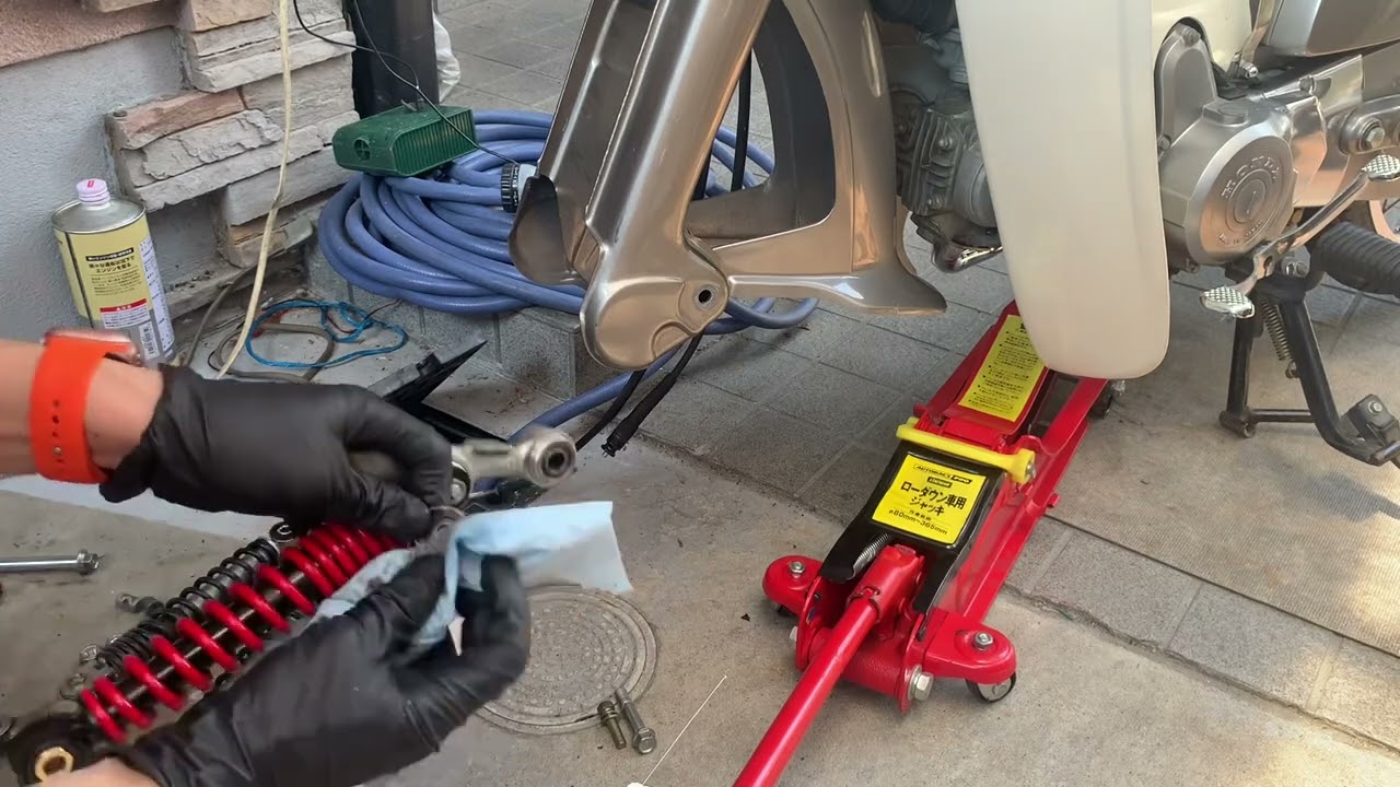 スーパーカブ90 カスタムHA02  角目　ローダウンやってみました！シャコタンカブもどきw