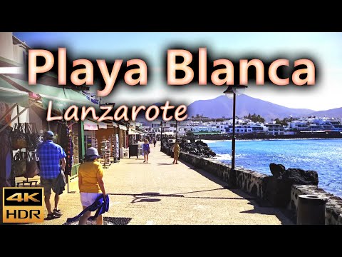 Playa Blanca, a beautiful place in the south of Lanzarote / Lanzarote, Spain / 4K HDR