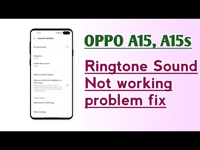 OPPO A15, A15s, Ringtone Sound Not working problem fix class=