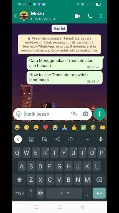 Cara Menggunakan Translate atau Alih Bahasa di WhatsApp #short #whattsapp
