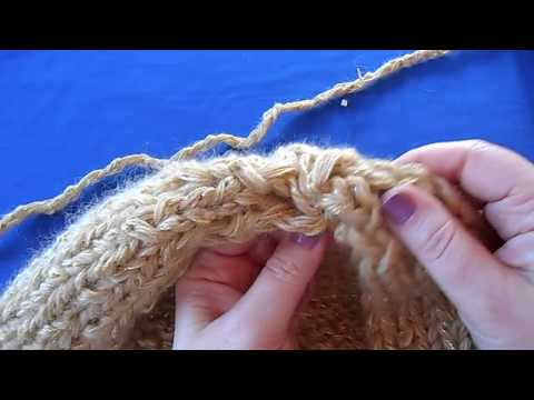 Как стянуть макушку вязаной шапки крючком