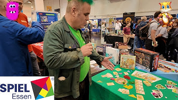 Formidable Farm game overview with Friedemann Friese at Spiel Essen 2025