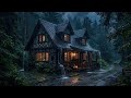 Heavy Rain in Dark Cabin Room 🌧️ Deep Sleep Sounds for Relaxing Nights and Quiet Peaceful Rest