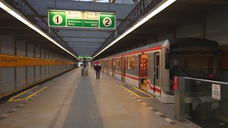 Czech Republic, Prague, metro ride from Depo Hostivar to Jiřího z Poděbrad