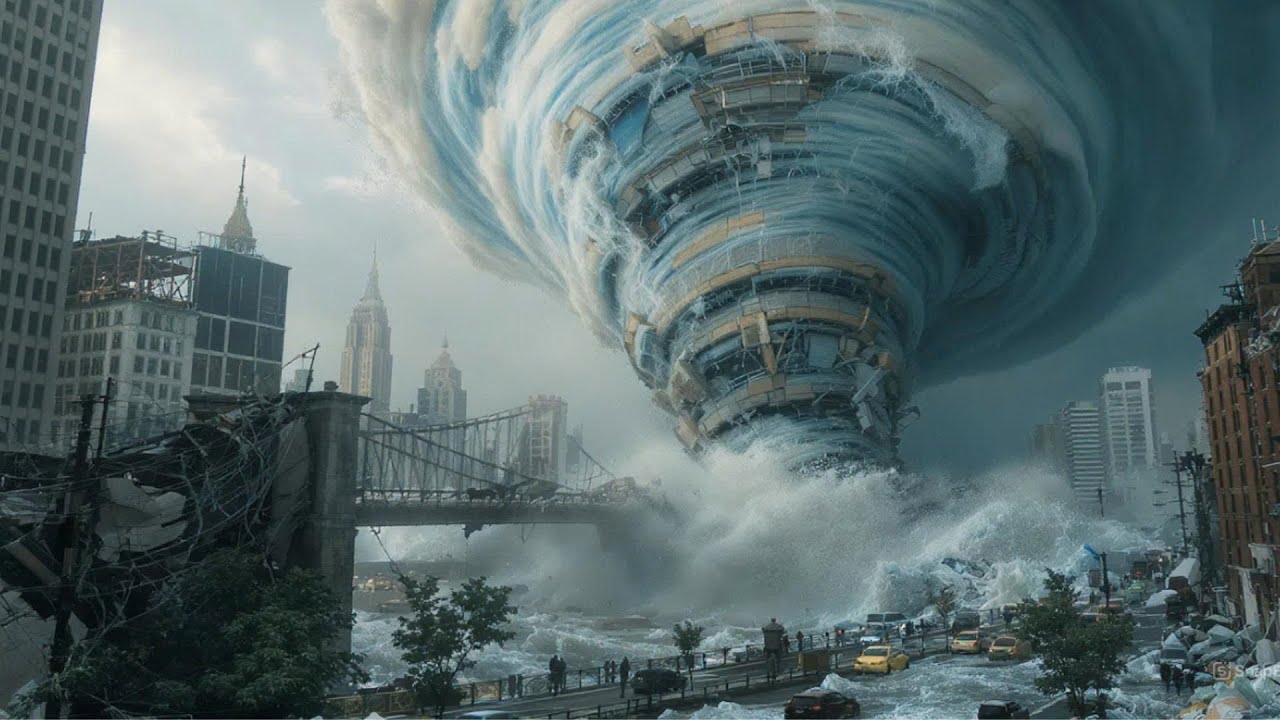 Colossal Water Tornado Tears Through New York City