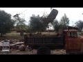 Drag line clearing a ditch 4