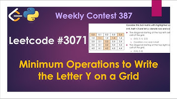 Leetcode 3071 | Minimum Operations to Write the Letter Y on a Grid | Weekly Contest 387 | Medium
