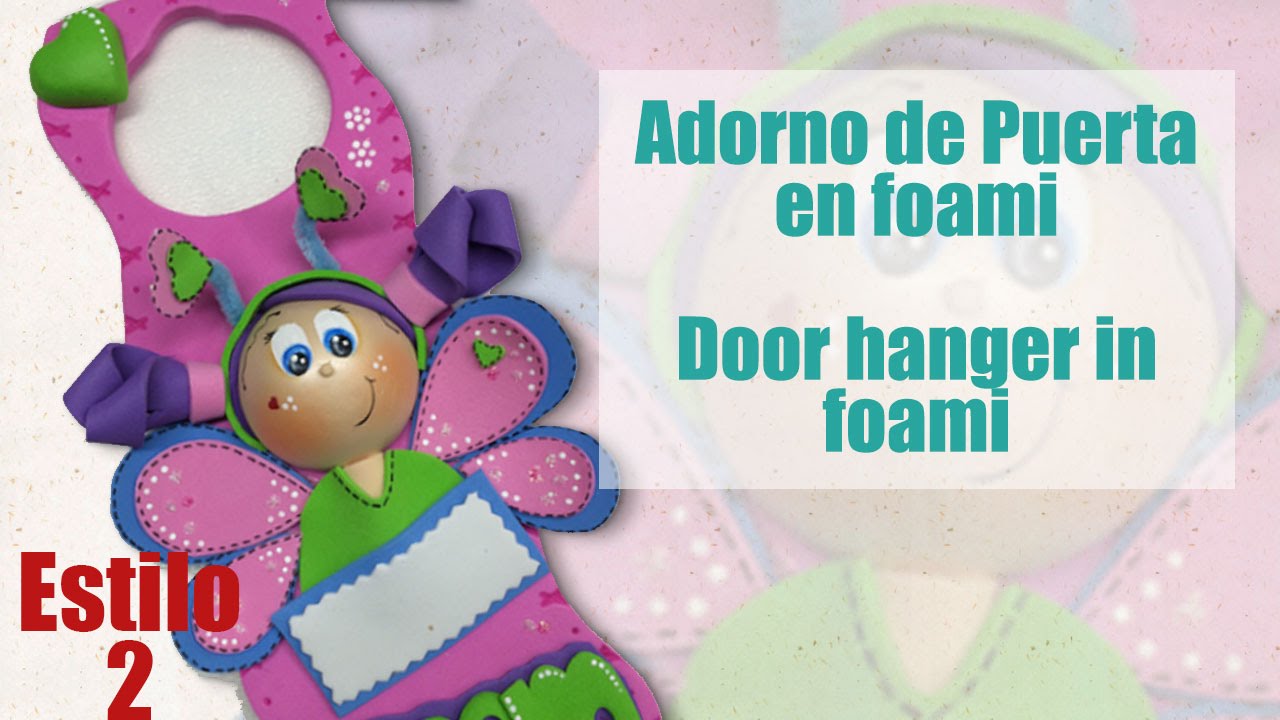 Adorno/Colgante de puerta en foami o goma eva 2 - Door hanger in foam 2
