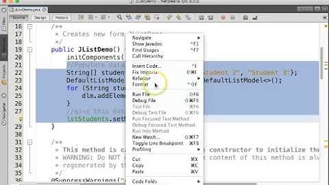 Java Swing JList Demo