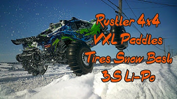 Rustler 4x4 VXL Paddles Tires Snow Bash