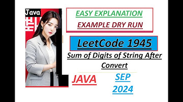 Sum of Digits of String After Convert | Leetcode 1945 | Java | Developer Coder