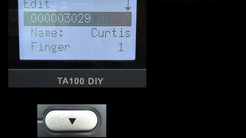TA100 DIY_05-Password Enrollment for Existing Fingerprint User.wmv