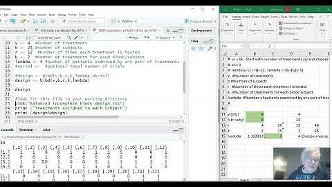 Setting up a balanced incomplete block design