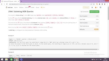 Substring XOR Queries | Leetcode Weekly Contest 322