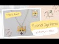 Dije perro en miyuki /brick stitch/Puntada ladrillo/dije en perrito/welsh corgi/miyuki delica