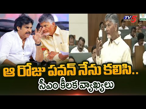 ఆ రోజు పవన్ నేను కలిసి..| AP CM Chandrababu Key Comments | Dy CM Pawan Kalyan | Tv5 - TV5NEWS