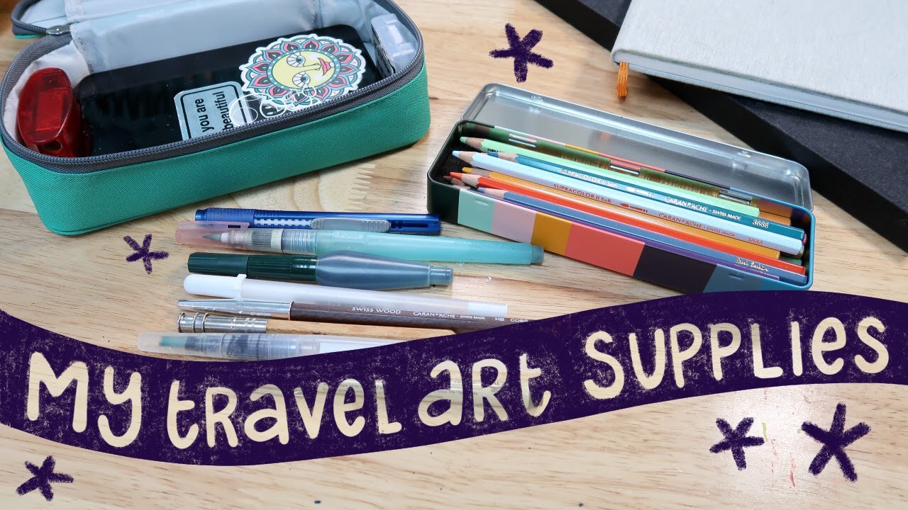 MY TRAVEL ART SUPPLIES I Have to Bring Just About Everything YouTube