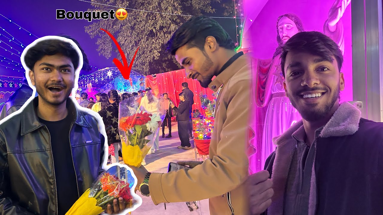 Gifting bouquet to strangers on Christmas😆