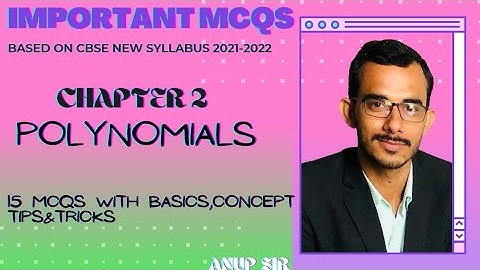Polynomial MCQ with Solutions | Chapter 2 Polynomials MCQS | Class 10 Maths MCQ