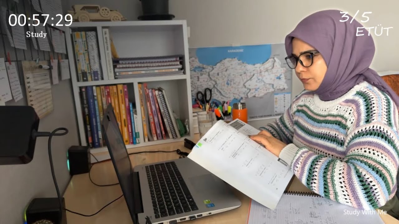 DERİN ODAKLANMA MODU 🧠 |  STUDY WITH ME: 2 HOURS DEEP WORK & 30 MIN BREAK ☕|🔥 Cozy Fireplace 🔴 CANLI