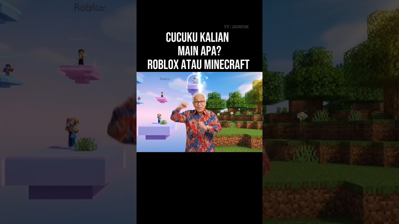 Virall mainan😱 Roblox atau Minecraft