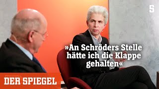 SPIEGEL-Spitzengespräch: »An Schröders Stelle hätte ich die Klappe gehalten« | DER SPIEGEL