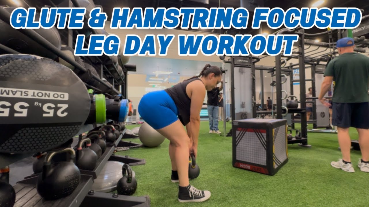 GLUTE & HAMSTRING FOCUSED LEG DAY WORKOUT | vlog (Day 38) - YouTube