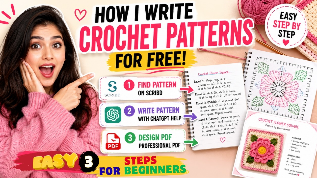 Where to Find Crochet Patterns For Free | 3 Easy Steps For Beginners ...
