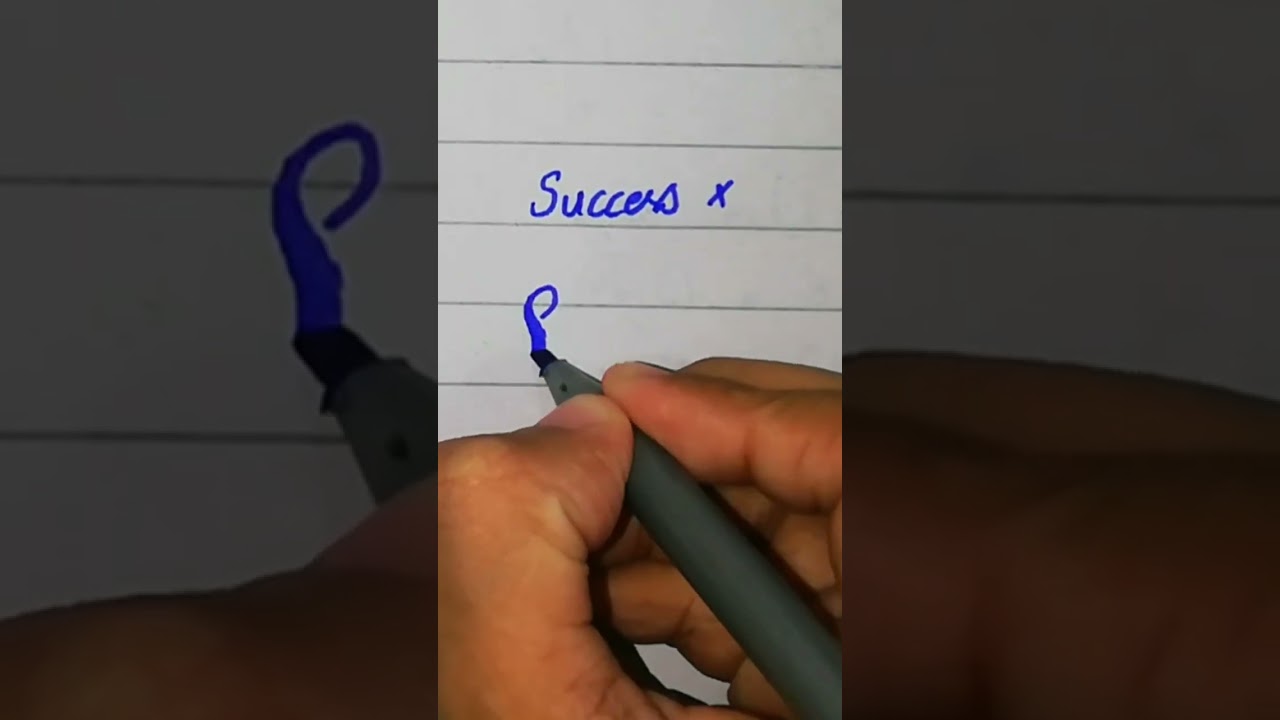 How to write Success with cut marker 