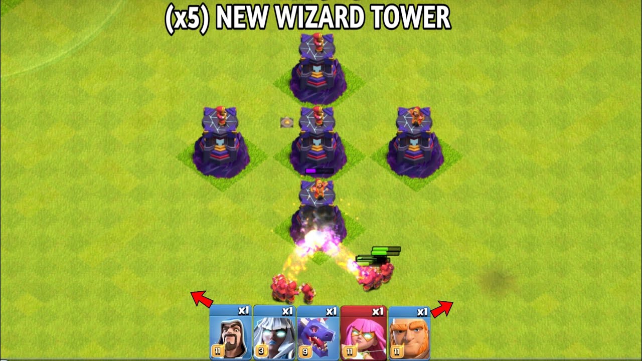 Wizard In Coc New Wizard Tower Vs Max Level New Troops | TownHall 15 Update | Coc ...
