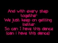 Can I Have This Dance-Zac Efron and Vanessa Hudgens Lyrics