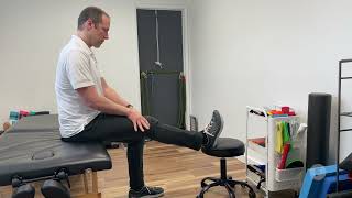 Regain Full Knee Extension: [McKenzie Method] Seated Knee Extension with Overpressure