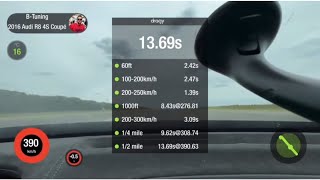 Audi R8 V10  2500 hp+  390 kmh  in Half Mile World S Fastest Audi R8 V10 Insane 1 4 Mile Record