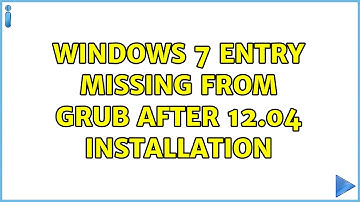 Ubuntu: Windows 7 entry missing from grub after 12.04 installation