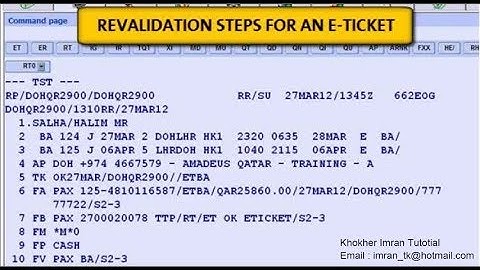 Amadeus Revalidation Steps