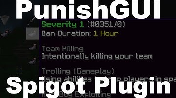 PunishGUI - Spigot Plugin [FREE] Tutorial/Overview