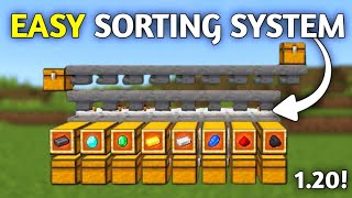 EASY Automatic Sorting System Minecraft 1.20