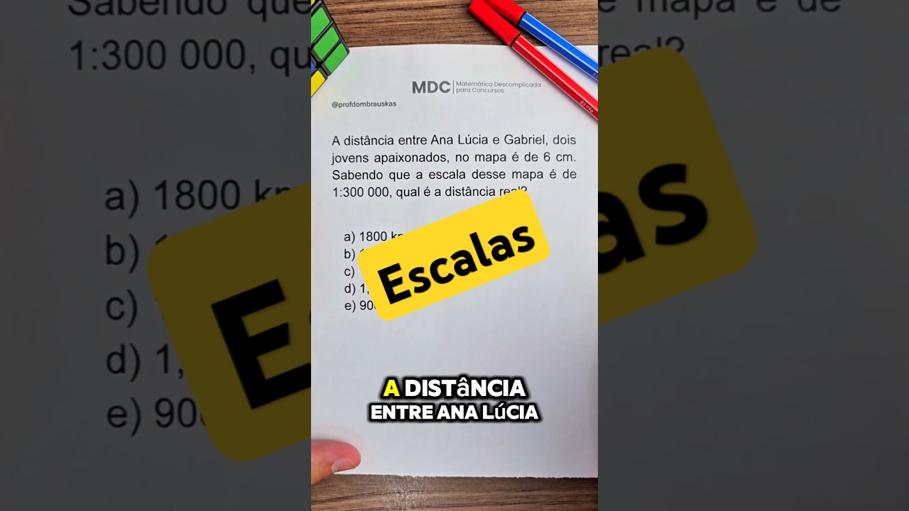 Aprenda sobre escala e distância no mapa #matematica #concursos